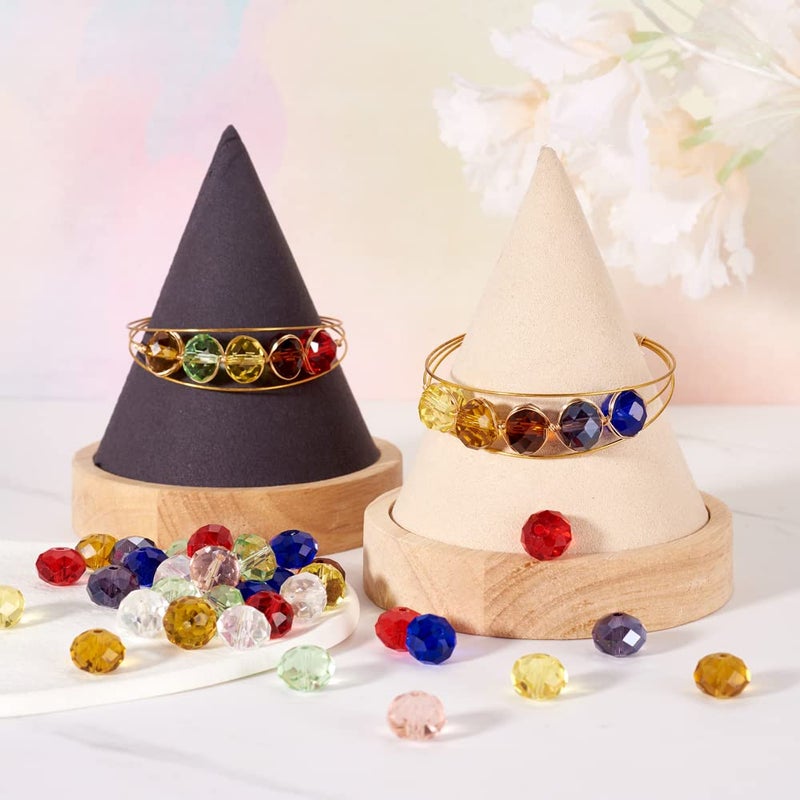 Craftdady 144Pcs 12mm Faceted Briollete Rondelle Glass Beads Crystal Spacer Loose Spacers Random Mixed Colors for Jewelry Making Hole: 1.2-1.8mm - Image 5
